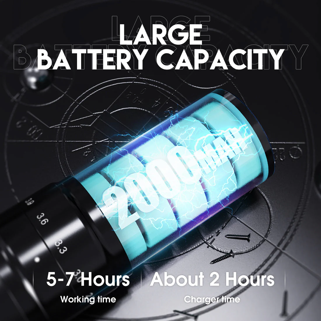 (Batterie) Batterie dédiée pour la machine à tatouer sans fil Mast Tattoo Fold2 Pro