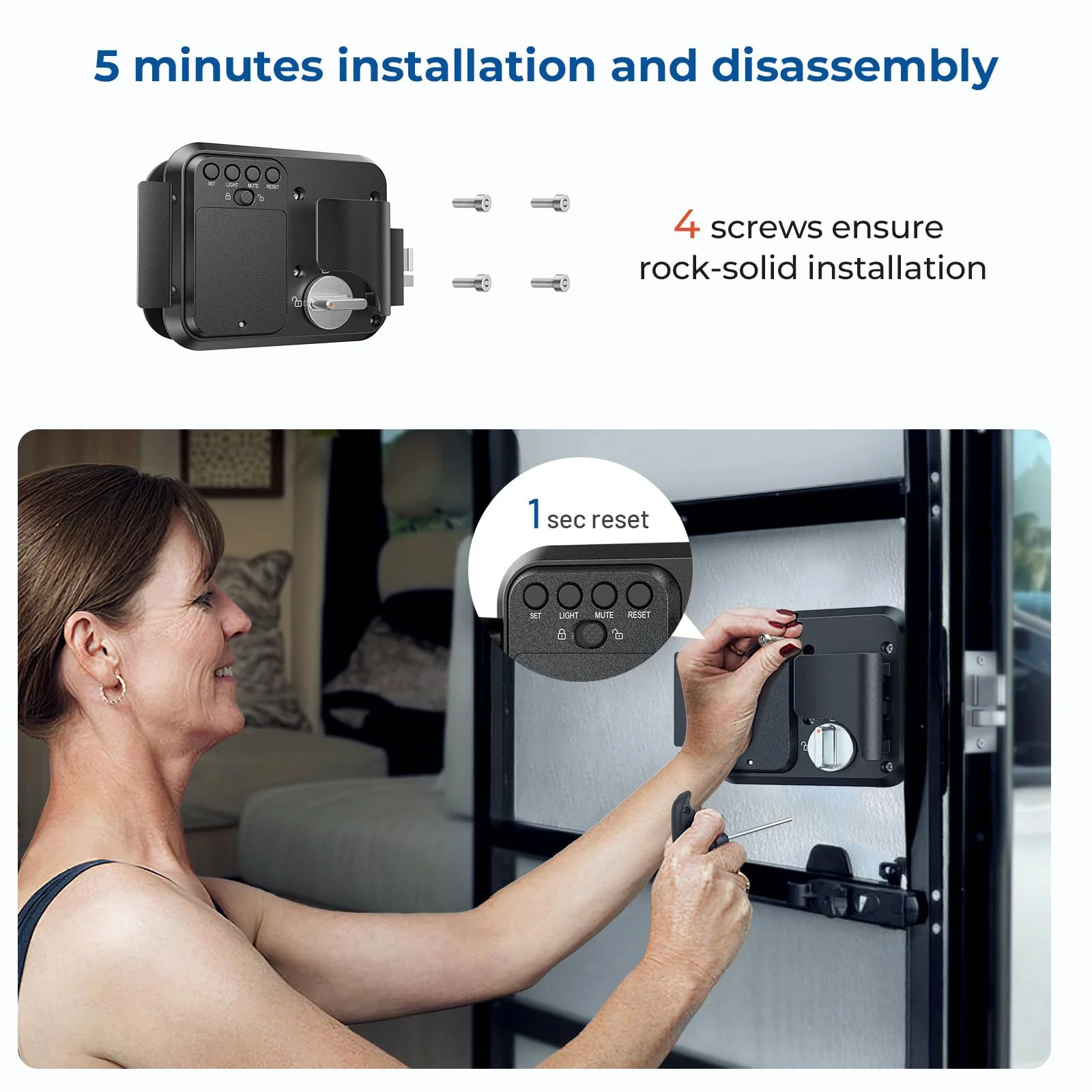 ONNAIS Wohnmobil-Türschloss-Ersatz (Modelljahr 2025) mit Passwort- und Fernbedienungsfunktion