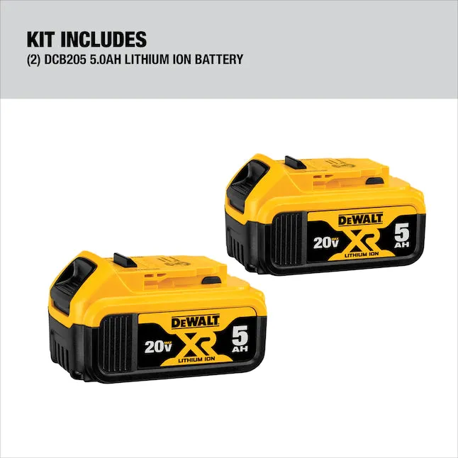 Kit de démarrage batterie 20 V Max DCB205-2CK 2025 avec 2 batteries de 5,0 Ah