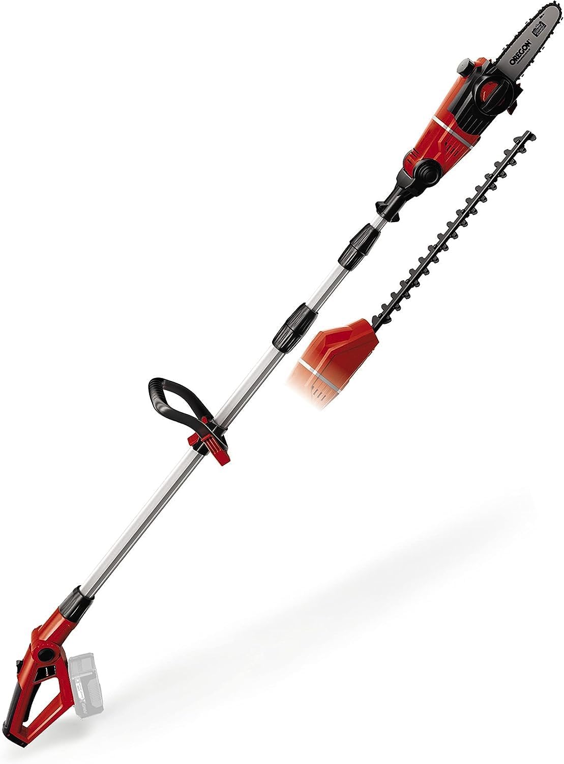 Einhell Power X Change GE-HC 18 Li T Solo batteridrevet multiværktøj - 200W, 18V, 2-i-1 hækkeklipper og elektrisk sav, Oregon-klinge, oplader og batteri medfølger ikke