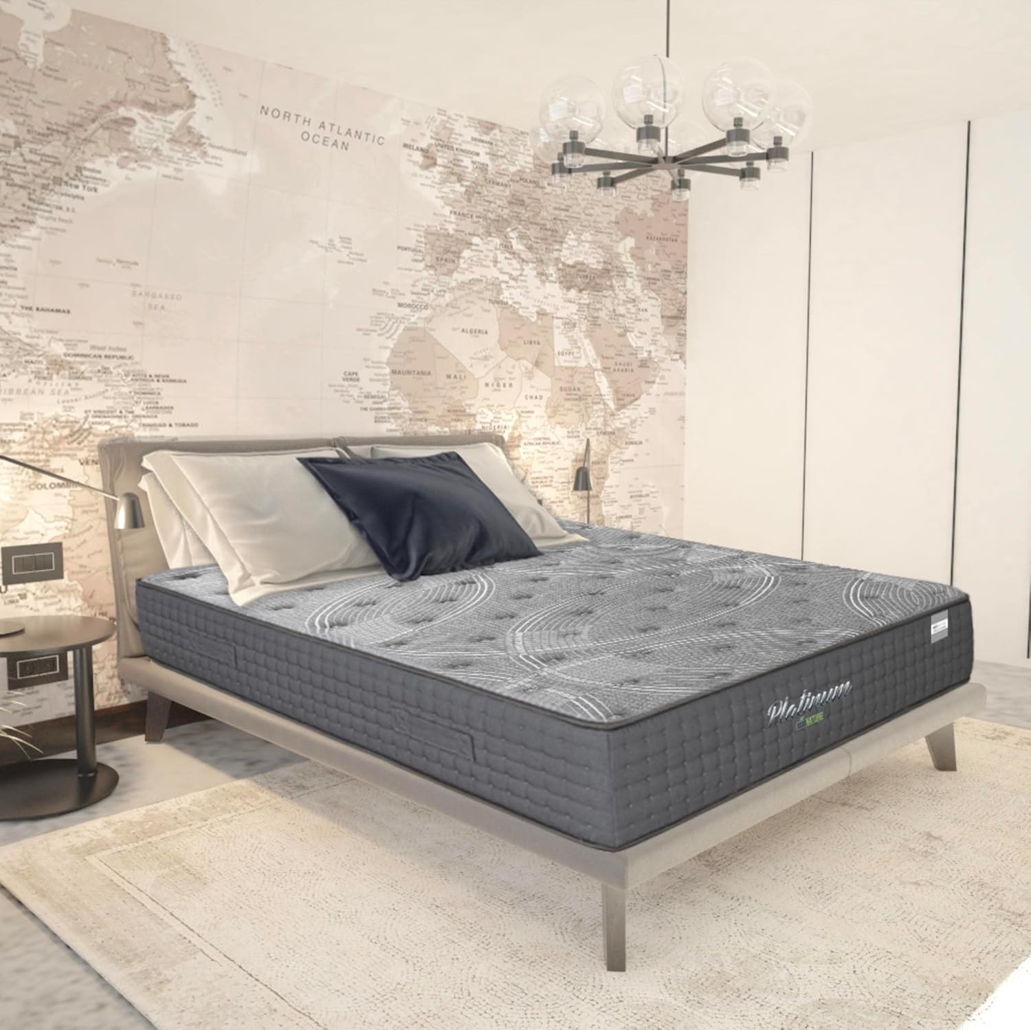 Matnature | Platinum | Matratze Great Comfort Pro Multiple Rest | Taschenfederkern und Memory-Schaum | Höhe 30 cm | Atmungsaktiv, rutschfest und milbenabweisend (150 x 200 cm)