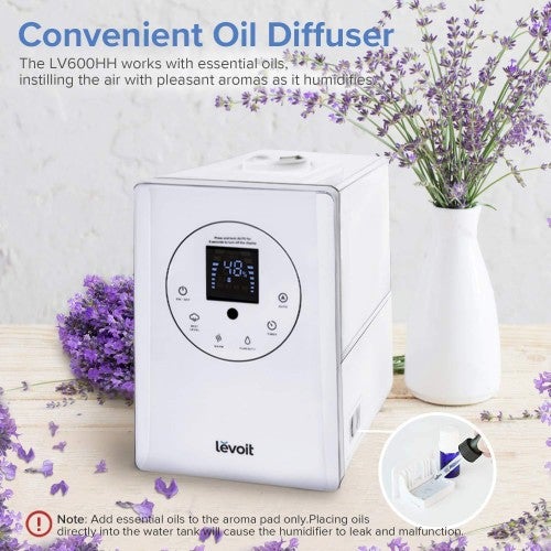Humidificateurs LEVOIT pour chambre et grandes pièces (6 L), humidificateur d
