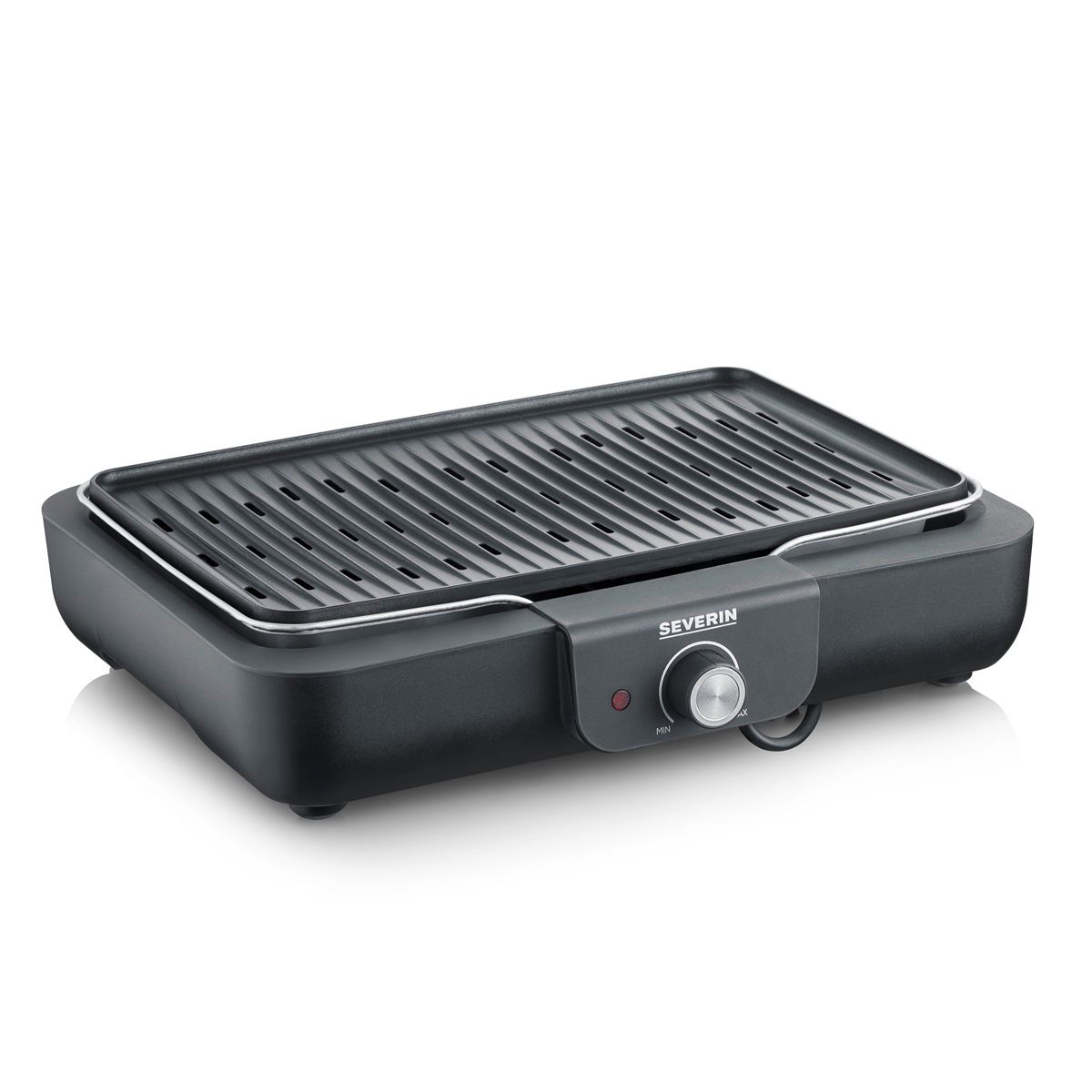 Barbecue de table Severin PG 8556 avec plaque de cuisson - 2300 W, noir