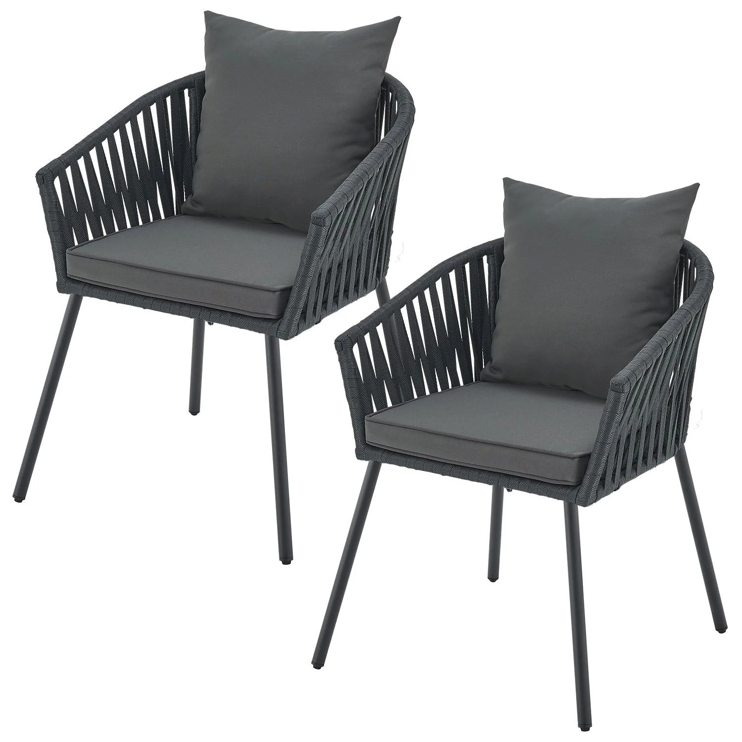 2025 Rebsæt med 2 stole – Elegance og komfort til dit udendørsområde