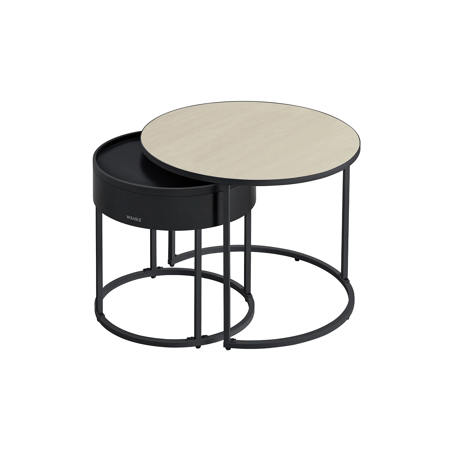 Set aus 2 Couchtischen aus Walnussholz