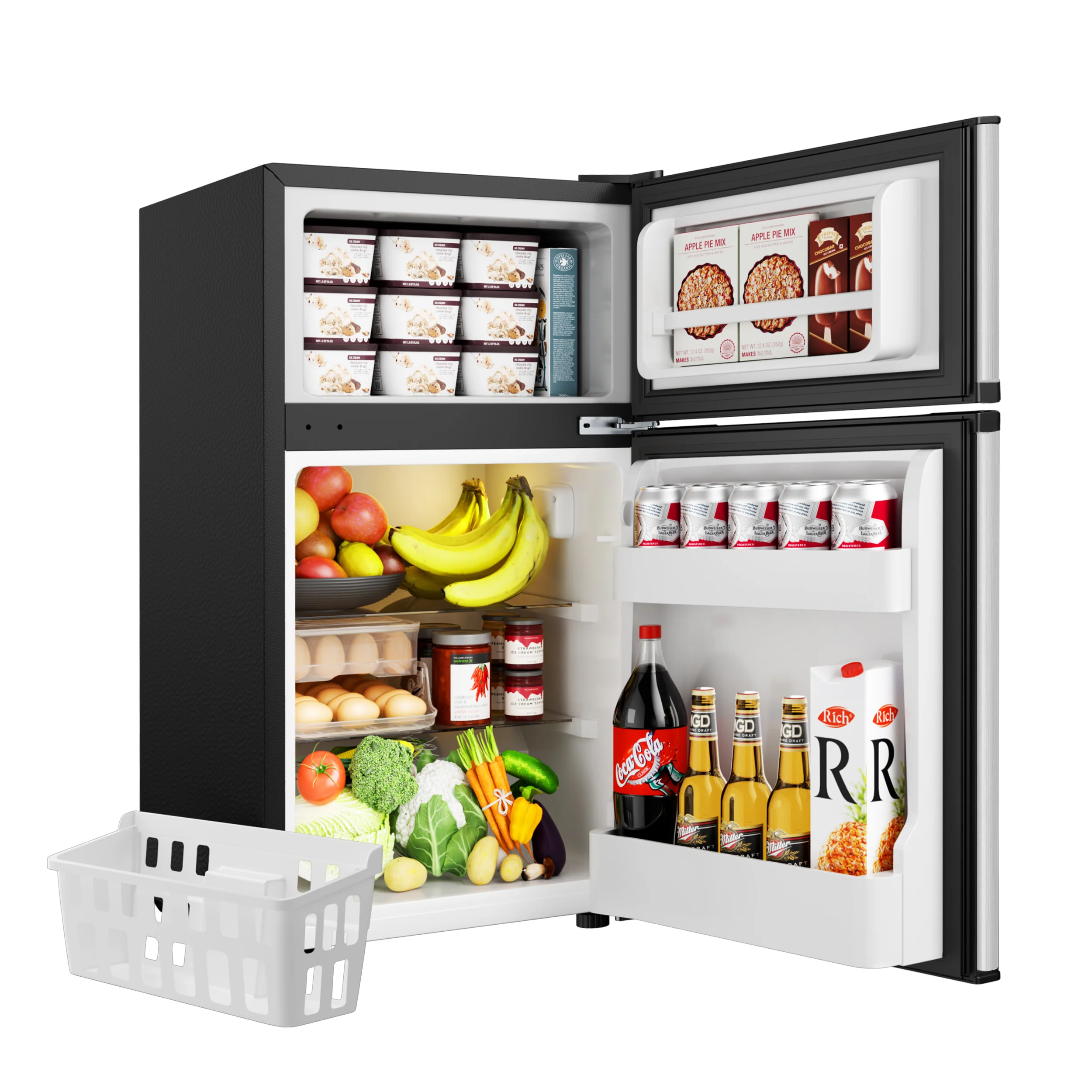 2025 EUHOMY 3,2 kubikfod minikøleskab – indbygget eller fritstående