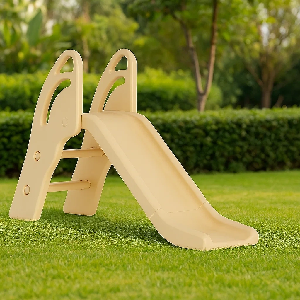 Toboggan beige 135 x 40 x 67 cm pour enfants de 2 à 4 ans, pliable - iPxnKgaN80RL