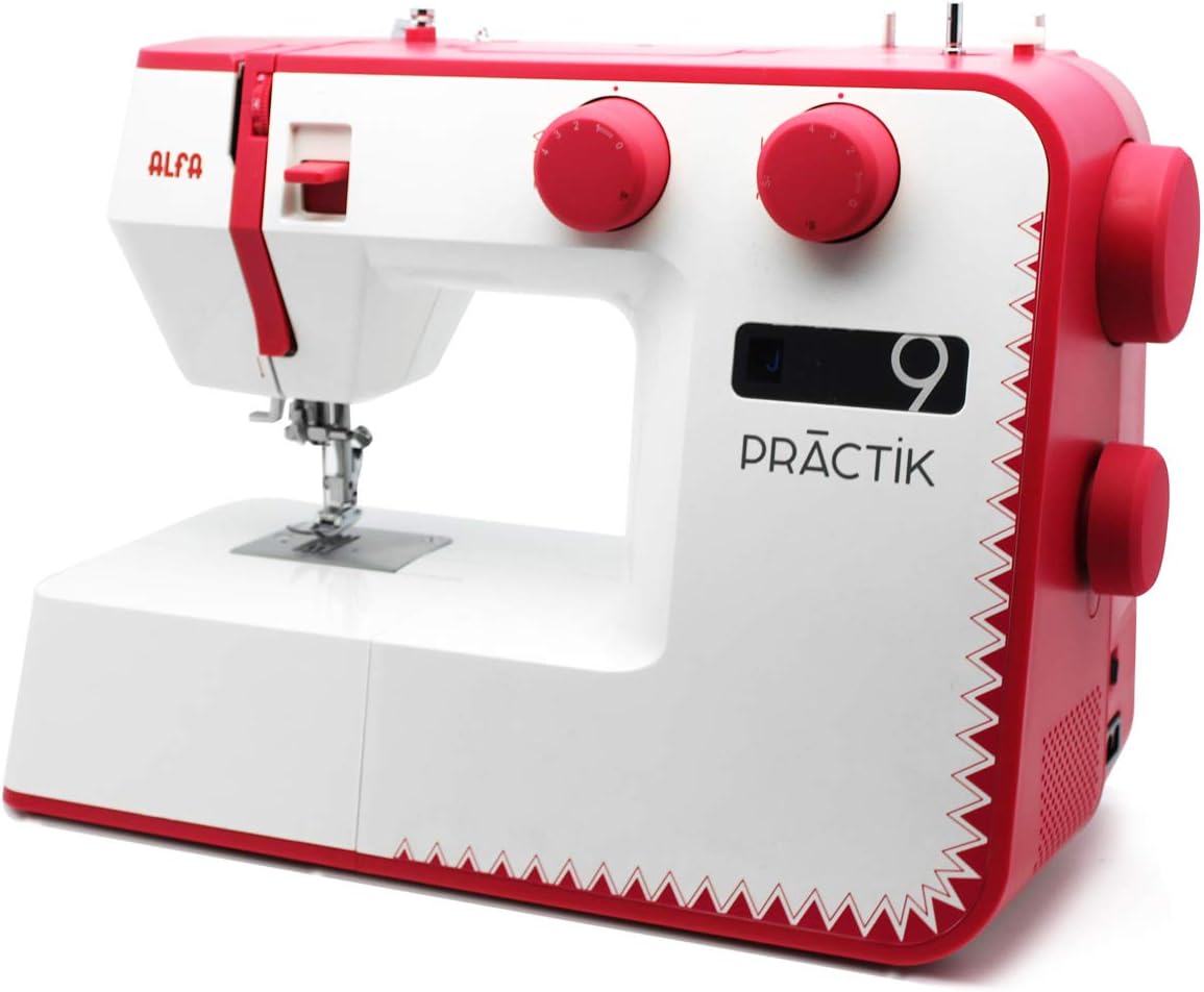 Alfa Practik 9 symaskine, 34 sømme, LED-lys, metalchassis