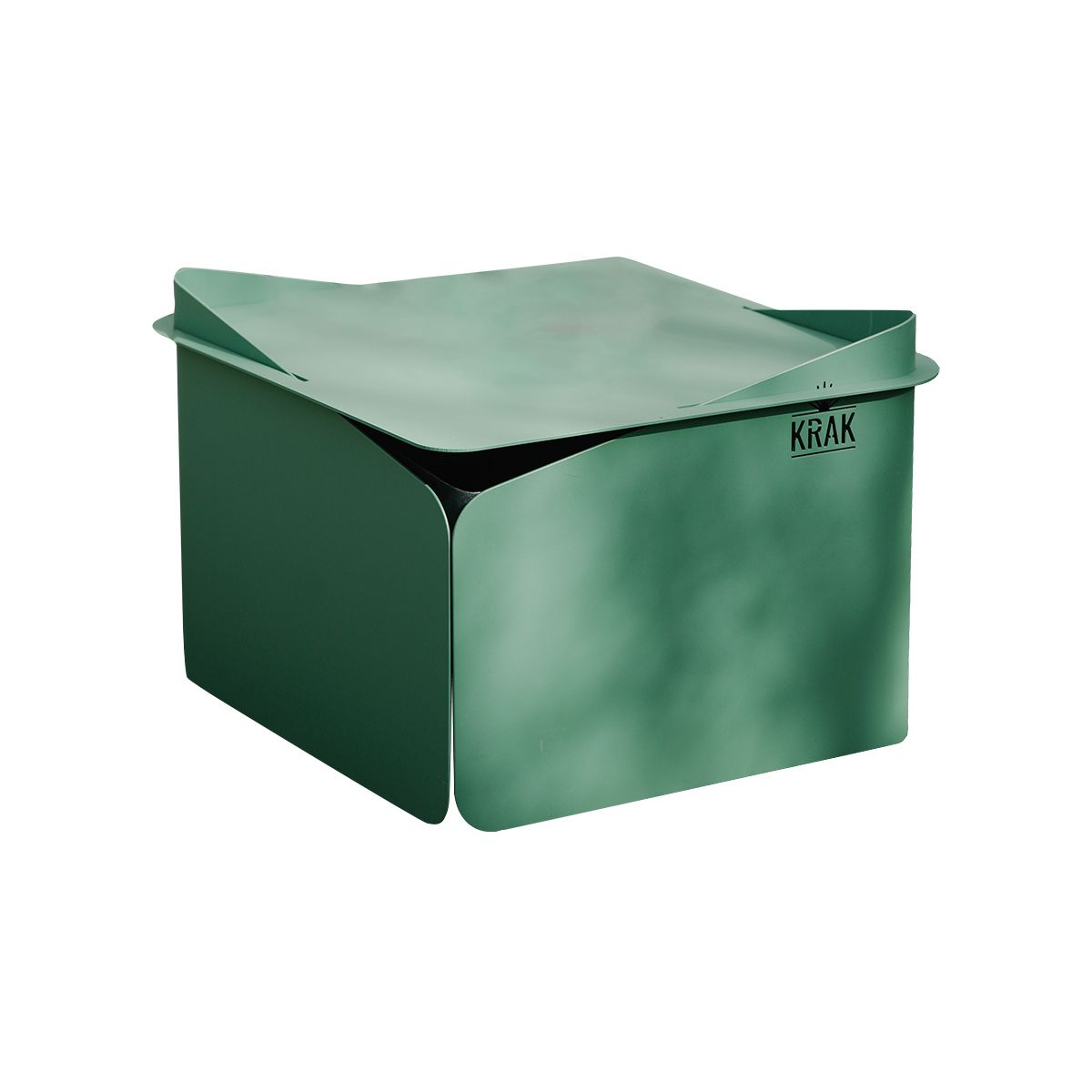 Brasero en bois Krak + Plateau 79x69cm - Levant + Plateau Vert Provence