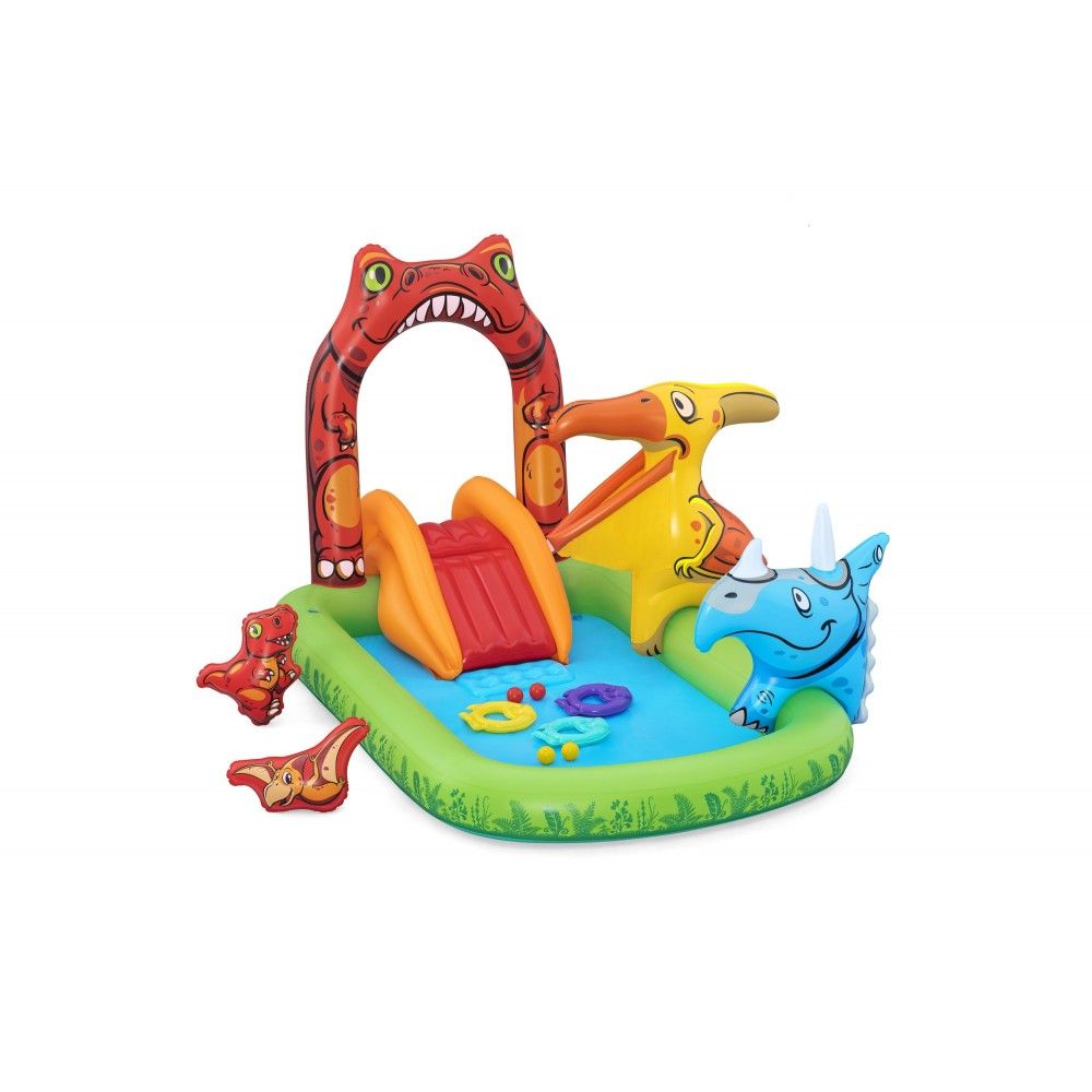 Bestway Oppustelig Dinosaur Legepladspool 241x140x137 cm +3-6 År Have 531