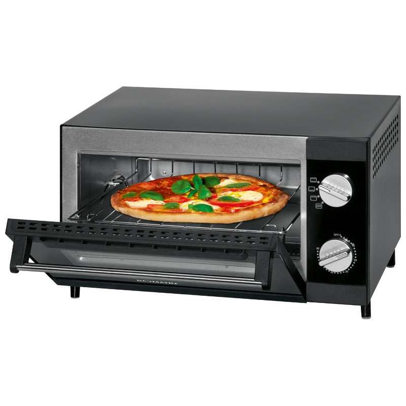 Bomann MPO 2246 - Four à pizza de table spécial, capacité 12 L, 1000 W, noir