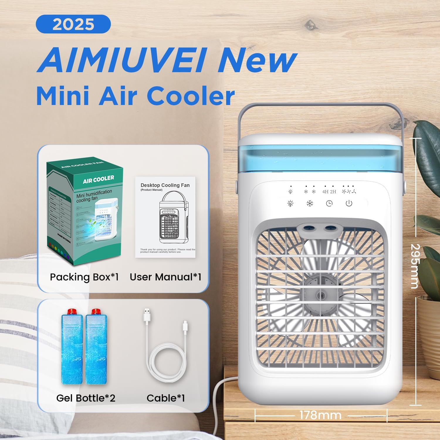 Climatiseur portable miniature AIMIUVEI, rafraîchisseur d