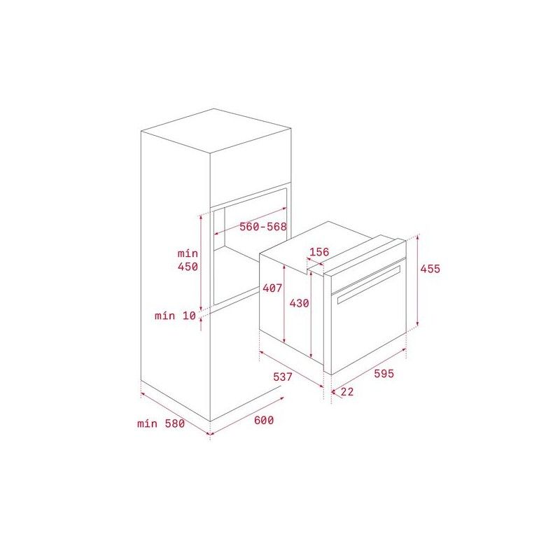 Teka Hlc860p Ovn 45cm Rustfrit Stål + Sort 41534020