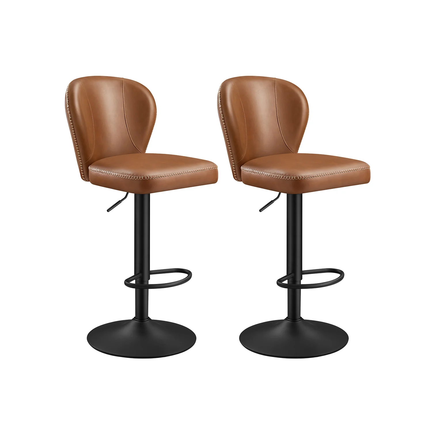 Collection EKHO - Lot de 2 chaises de bar pivotantes à 360°