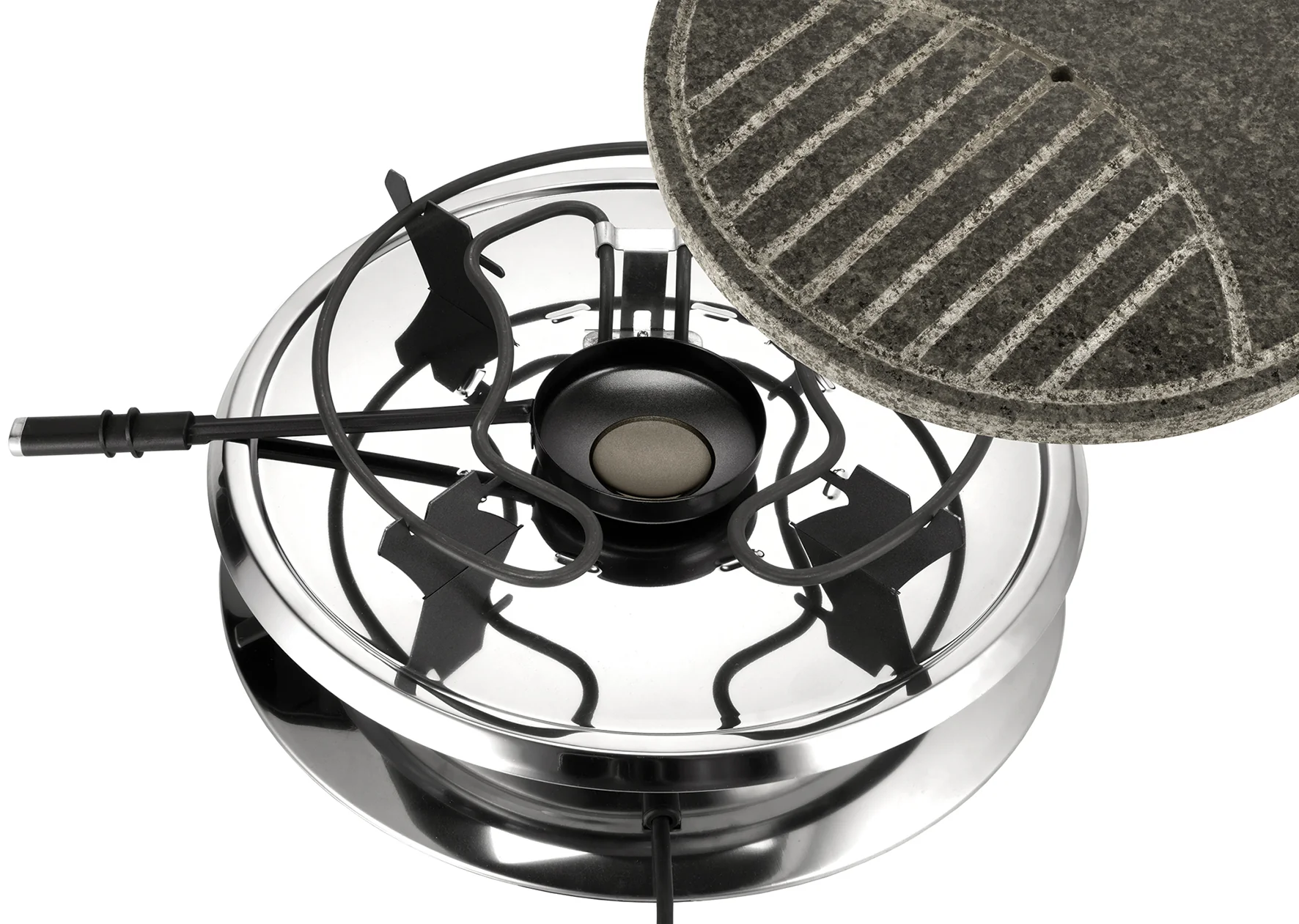 2025 Raclette Multi 4 i 1 – Alsidigt raclettesæt med kogebog