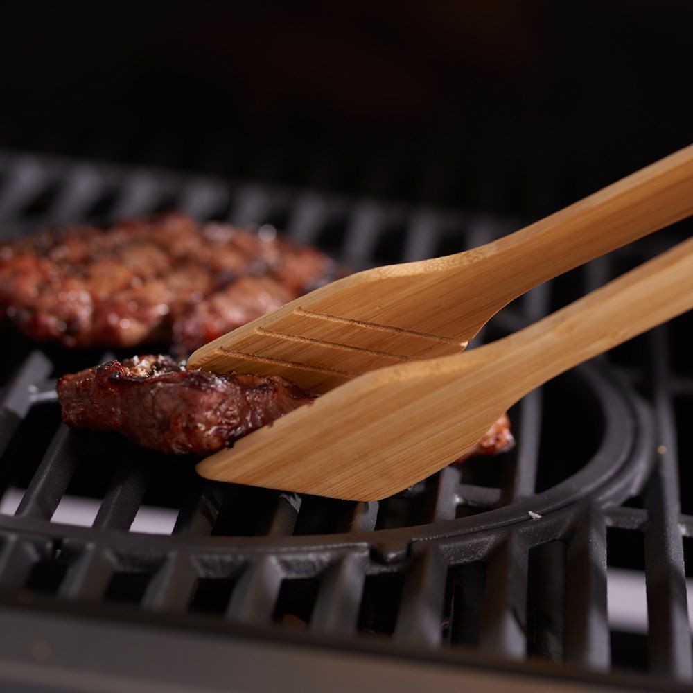 Pince à barbecue 38,5 cm en bambou