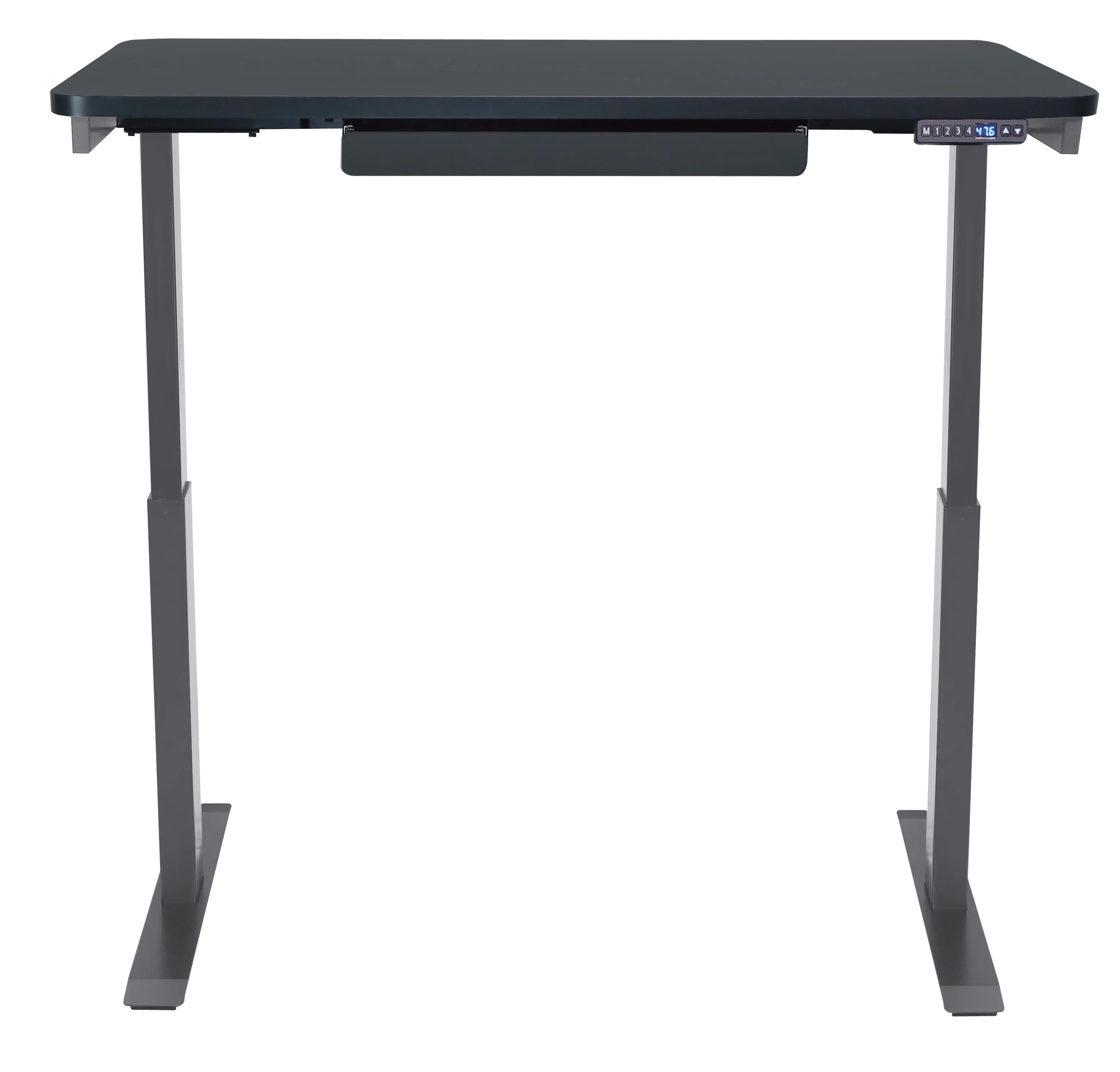 Motionwise Black Electric Height Adjustable Standing Desk, 24?x48", Height Adjustable 28" - 48" with 4 Pre - Set Height Adjustments and USB Charge Port, Multiple Colors