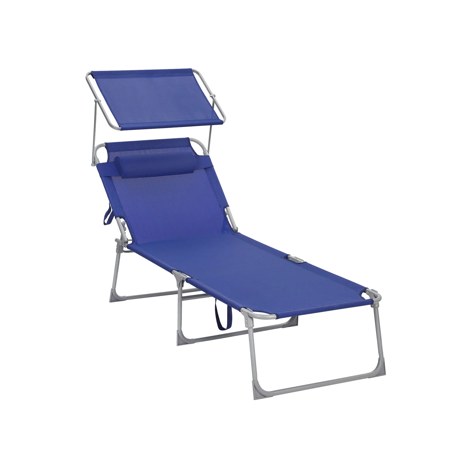 Chaise longue inclinable avec appui-tête