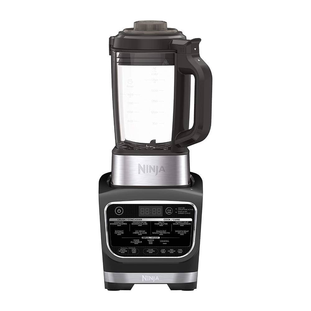 Ninja Foodi varm og kold blender med 1400 watt maksimal effekt og non-stick glaskande (model HB152), 64 oz, sort