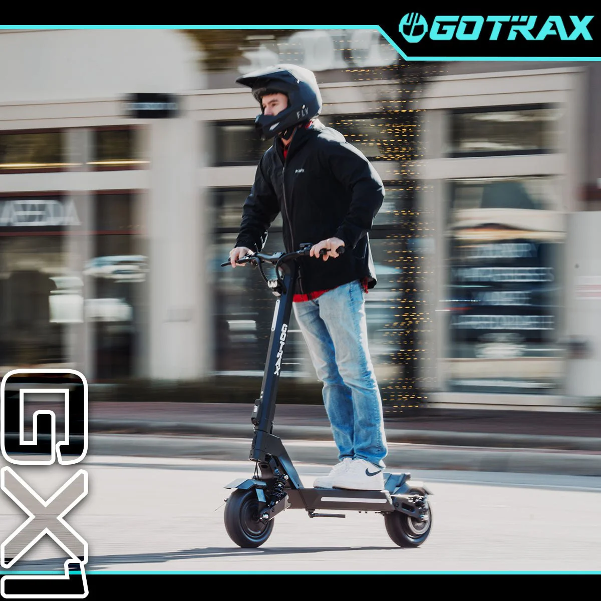 2025 GOTRAX GX1 Dual Motor El-løbehjul – Højtydende terrængående løbehjul til voksne. Maksimal hastighed 64 km/t