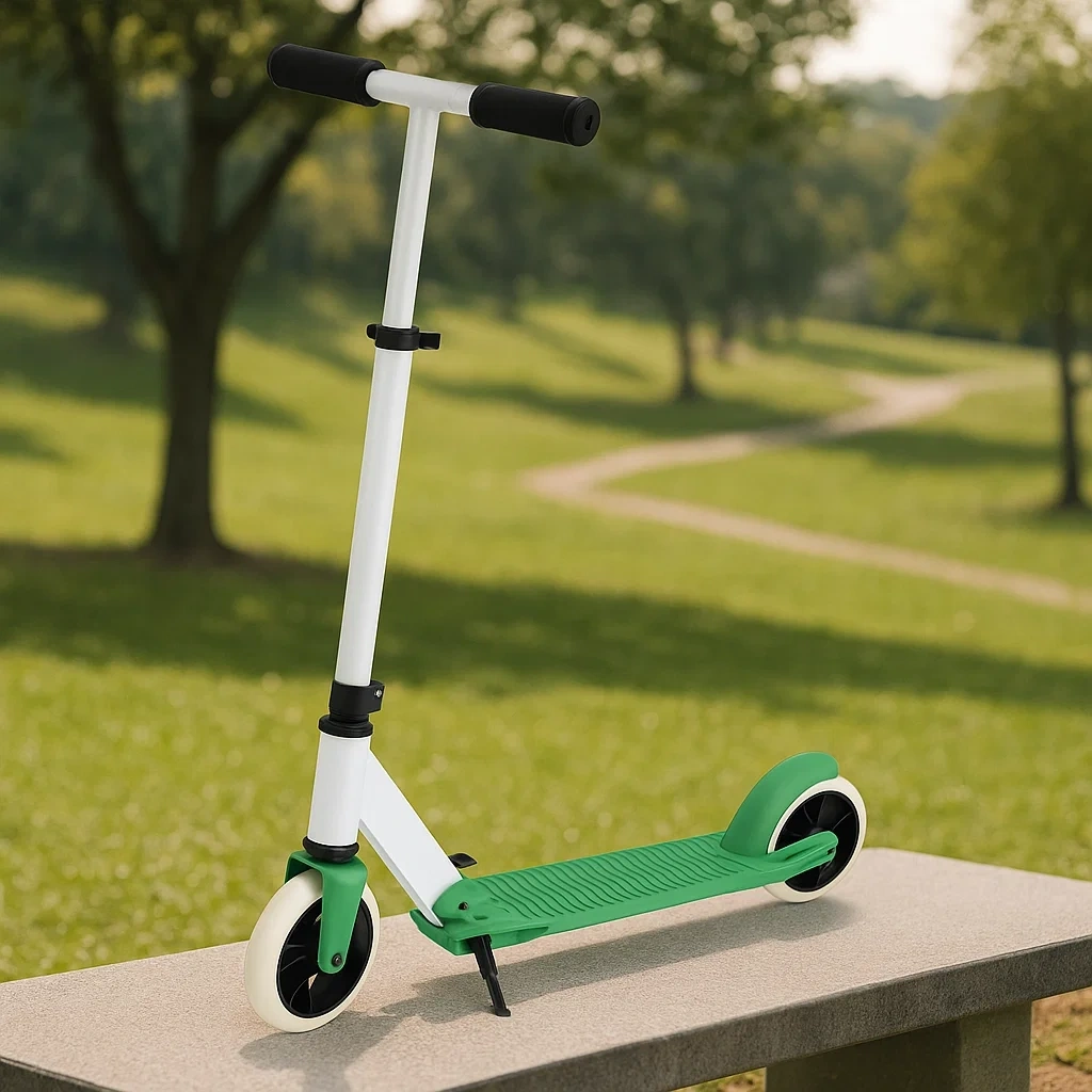 Trottinettes pour enfants, blanches et vertes, 6-10 ans - TunbFKxz62zk