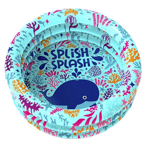 Piscine pour enfants baleine bleu turquoise Ø85 cm