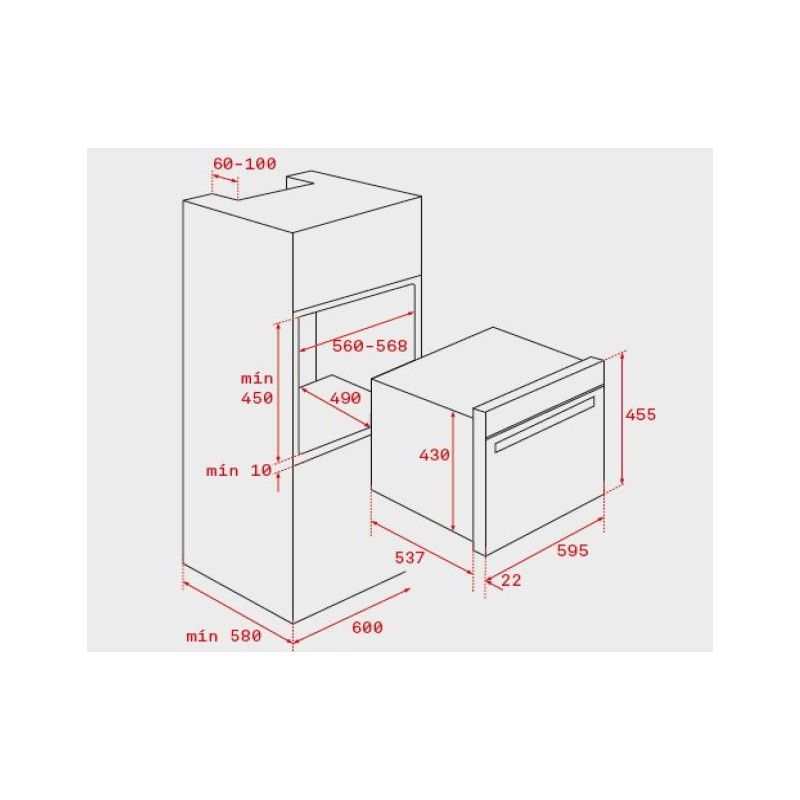 Teka Ovn Hsc644c 45cm Rustfrit Stål 40587603