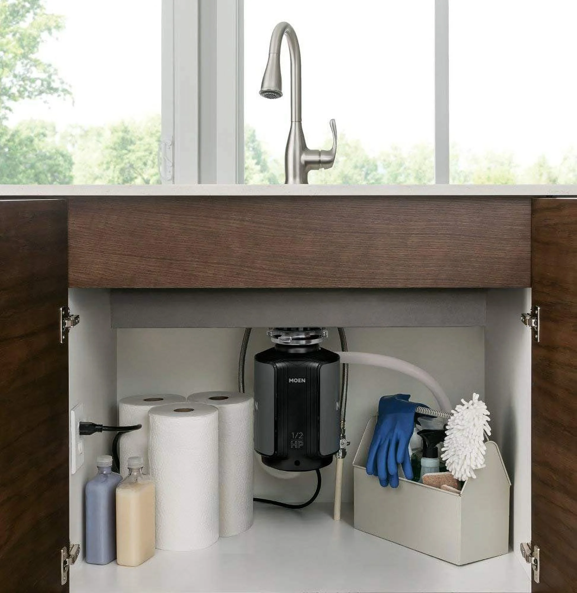 Moen GXP33C GX PRO Series 1/3 HP Continuous Feed Garbage Disposal, Power Cord Included