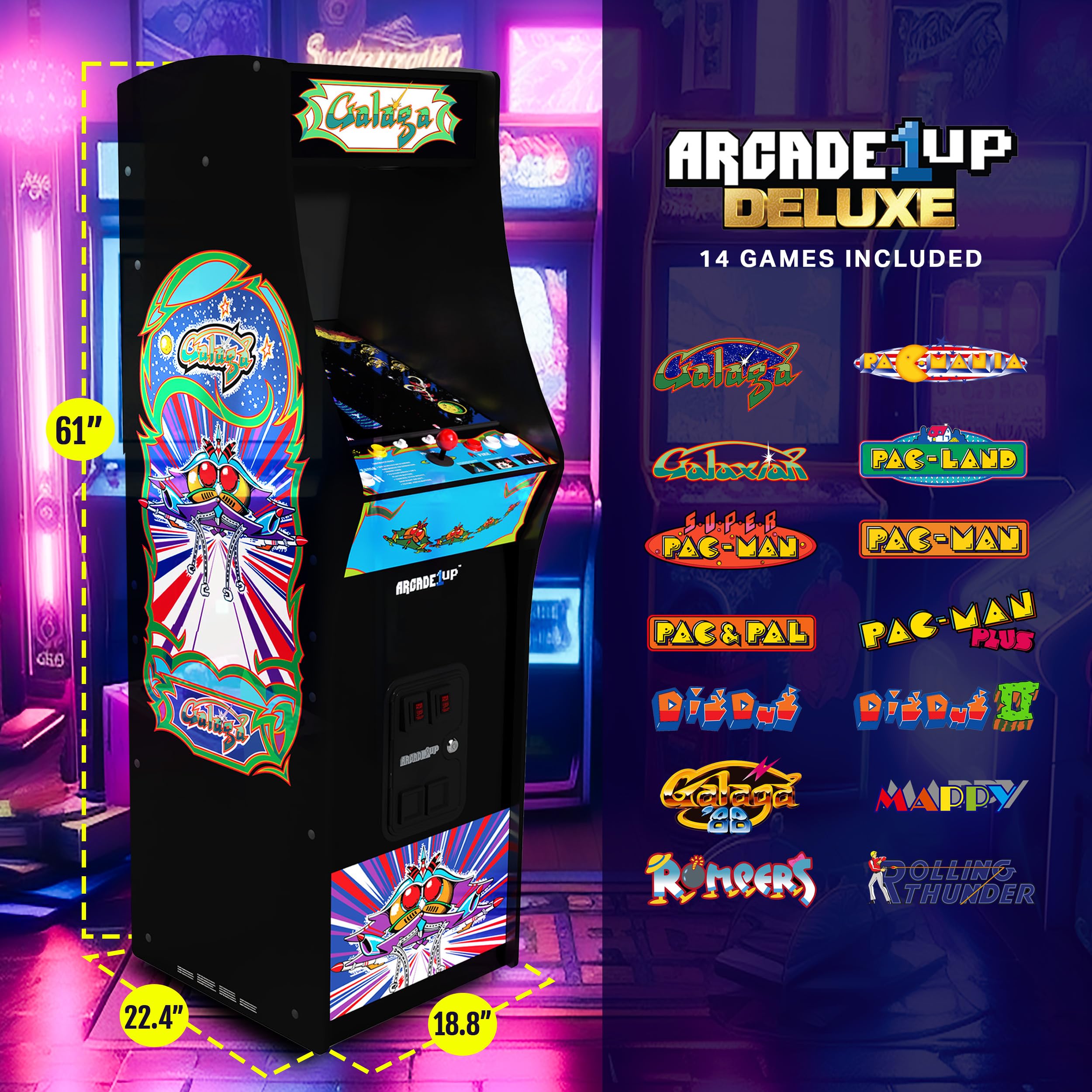 Arcade1Up Machine 5 pieds de haut, armoire sur pied