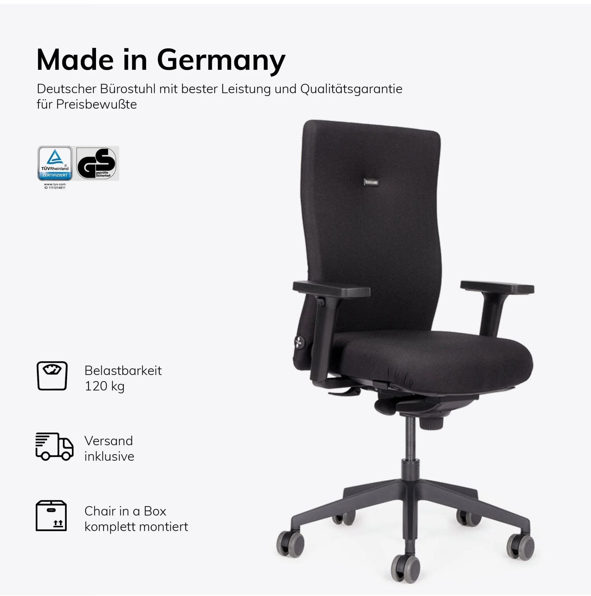 2025 Slow AG10 StartUP Ergonomisk Kontorstol med Armlæn – 30 års garanti