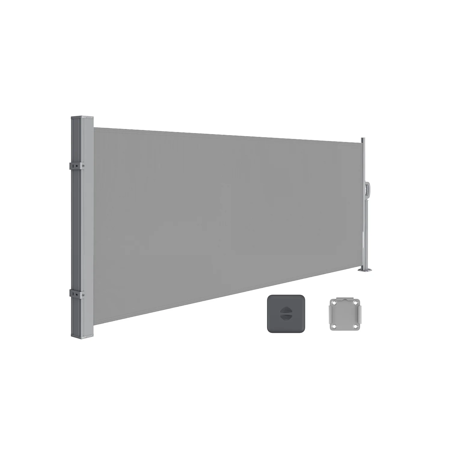 Auvent latéral extensible en acier robuste pour balcon, terrasse, jardin