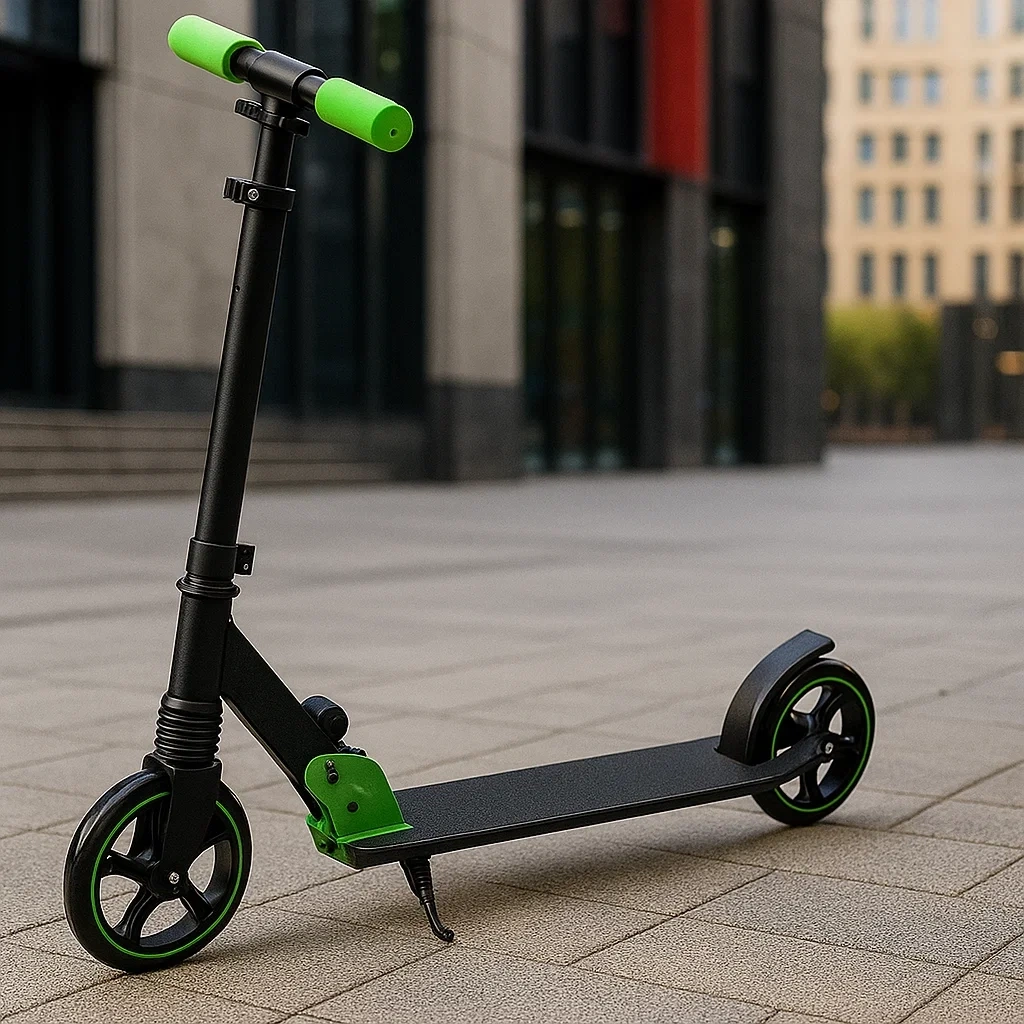 Trottinettes pour enfants, noires et vertes, 6-10 ans - eUEyUzna53zs