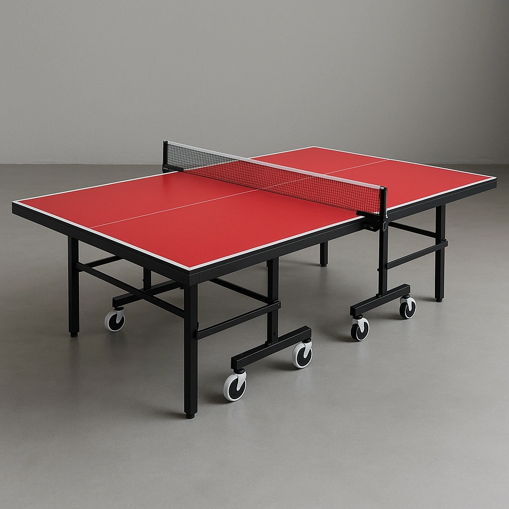 Table de ping-pong rouge pour usage intérieur/extérieur, 274 x 152,5 x 76 cm