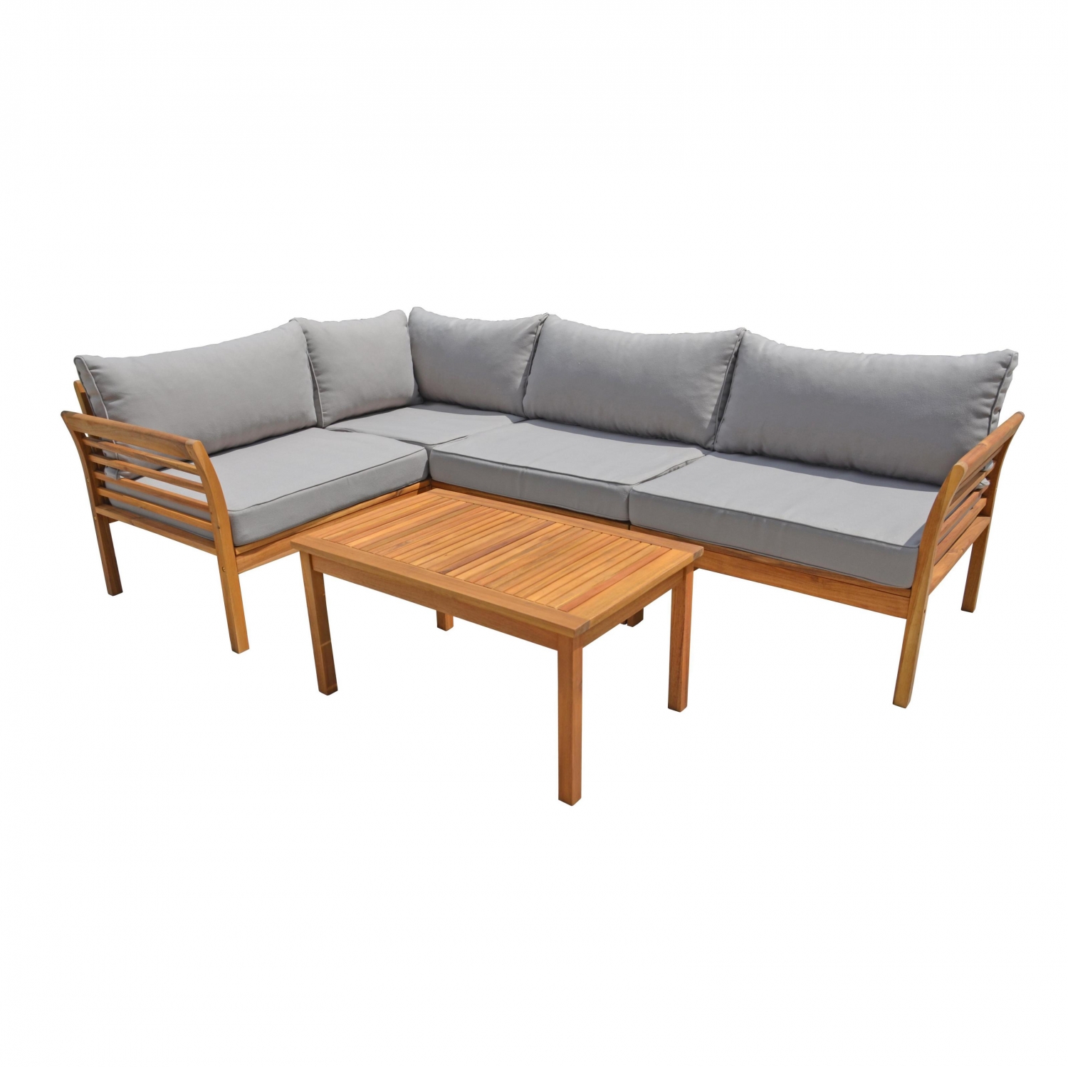 Bali hjørnehavesæt + bord i akacietræ