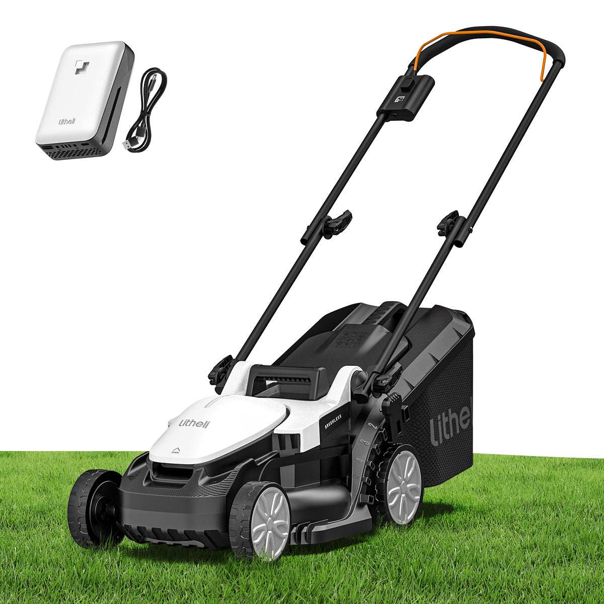 2025 U20 33 cm 20V batteridrevet plæneklipper med børsteløs eller børstet motor og 4,0 Ah batterier