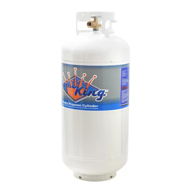 Bouteille de propane vide Flame King YSN401 de 40 lb avec soupape de protection contre la surcharge