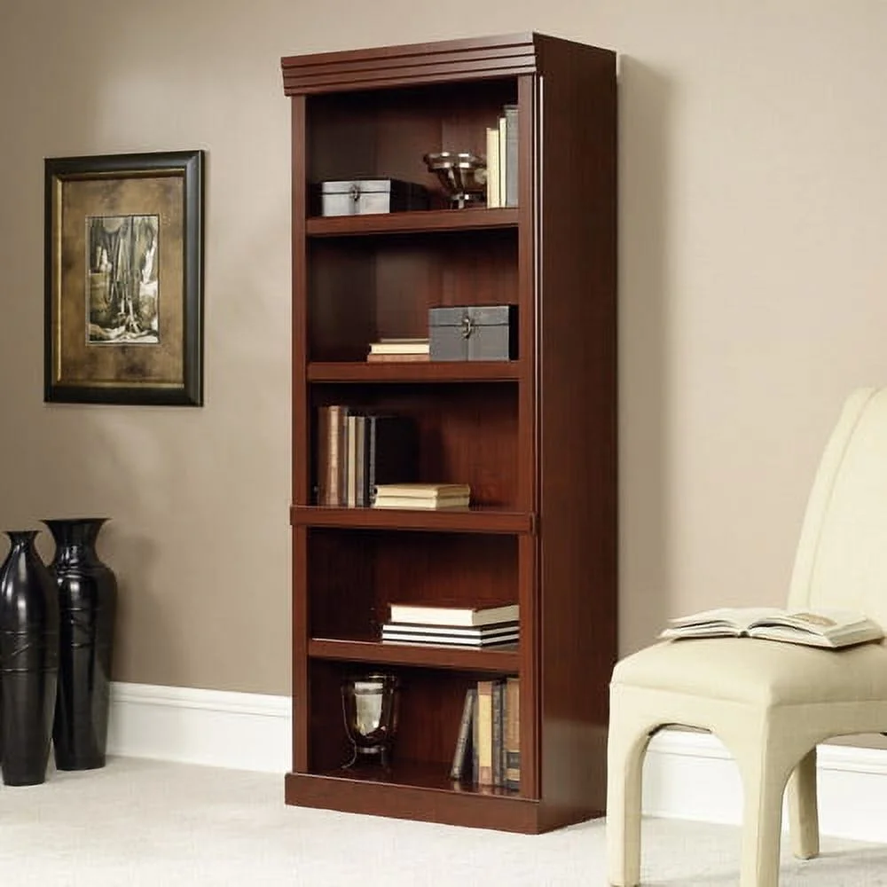 Sauder Heritage Hill 72" H 5 - Shelf Bookcase, Classic Cherry Finish