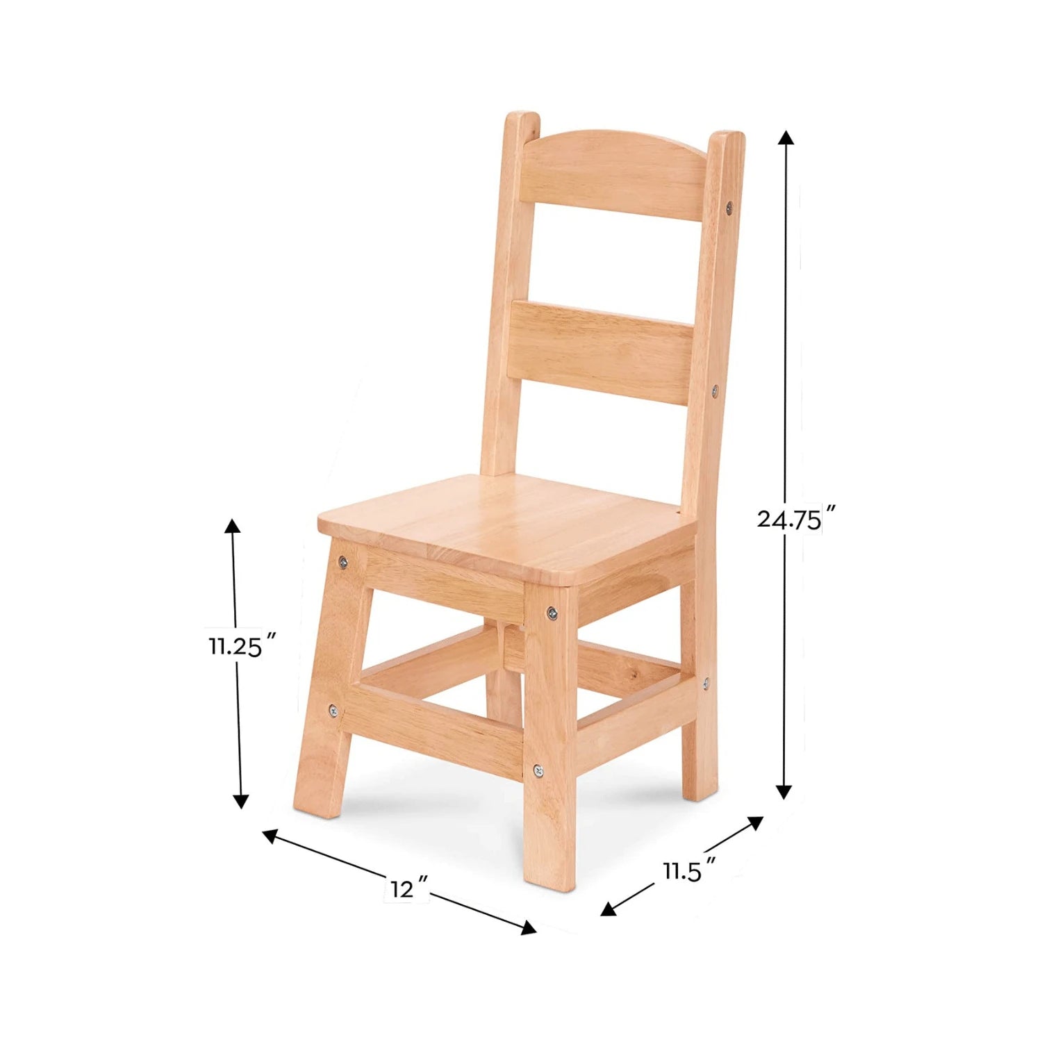 Melissa & Doug Table et 2 chaises en bois, blond