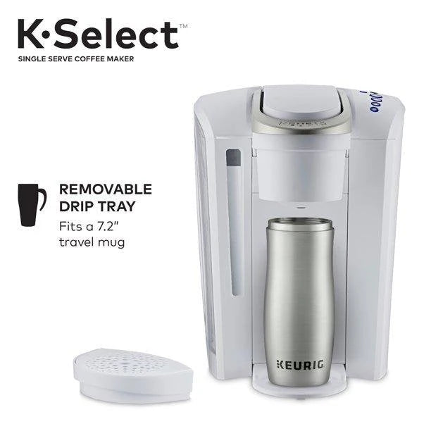 Keurig – Cafetière individuelle K-Select pour dosettes K-Cup – Blanc mat