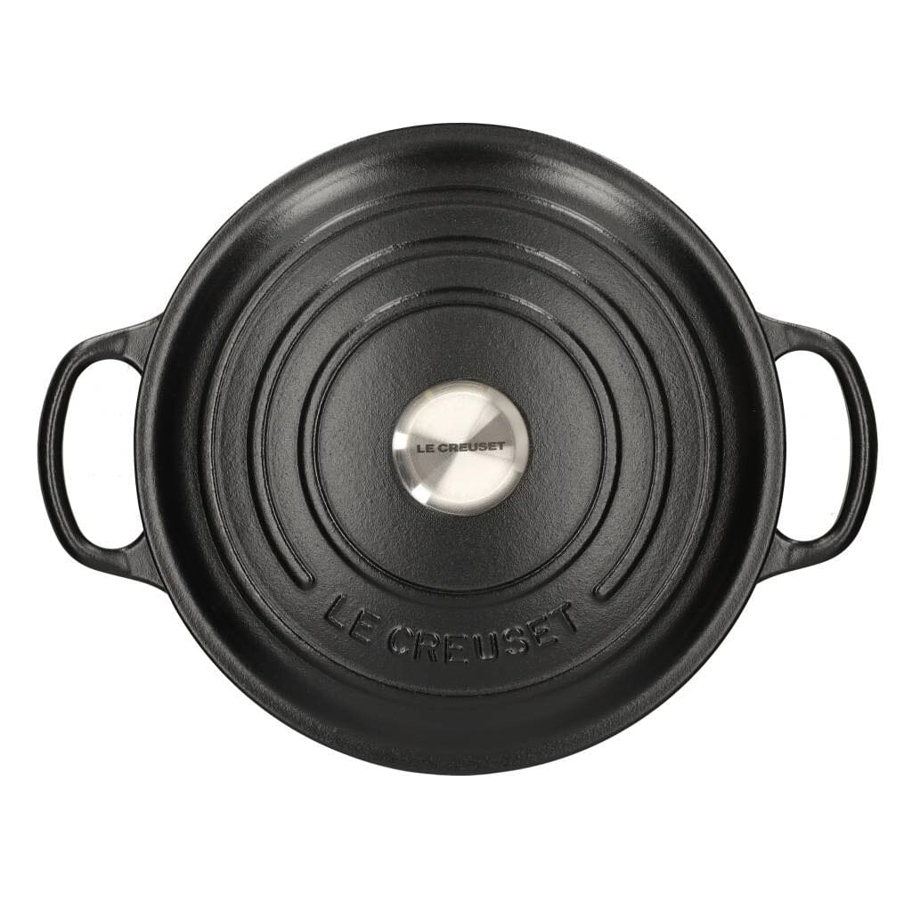 2025 Le Creuset - Signature Rund Gryde/Stegepande Mat Sort 18 cm 1,8 l (sort inderside)