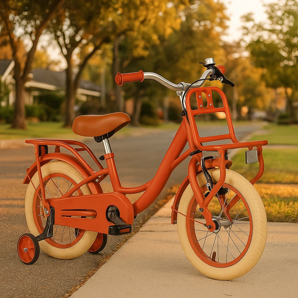 Vélo enfant orange avec roues de 12 pouces et design moderne - dXCICWiT95Hj