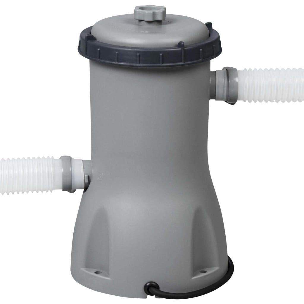 Vidaxl Bestway Steel Pro 8680l aftagelig pool + pumpe + blå patron Ø396x84 cm