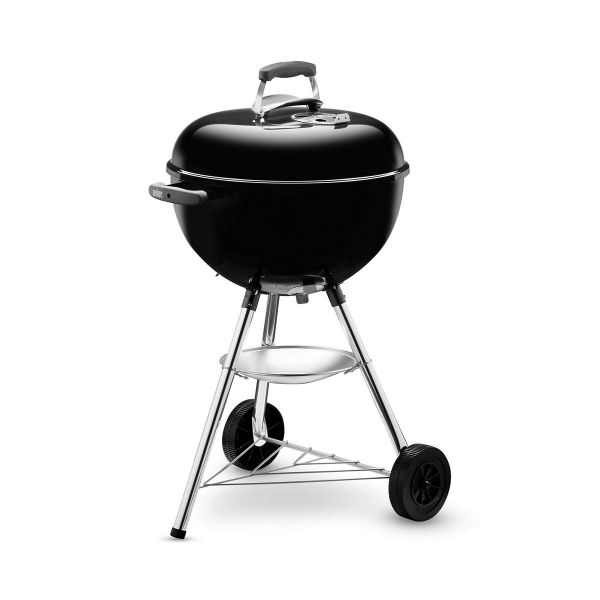 Weber Bar-B Kugelgrill mit Rädern, Chromstahl (91 x 47 x 58 cm)