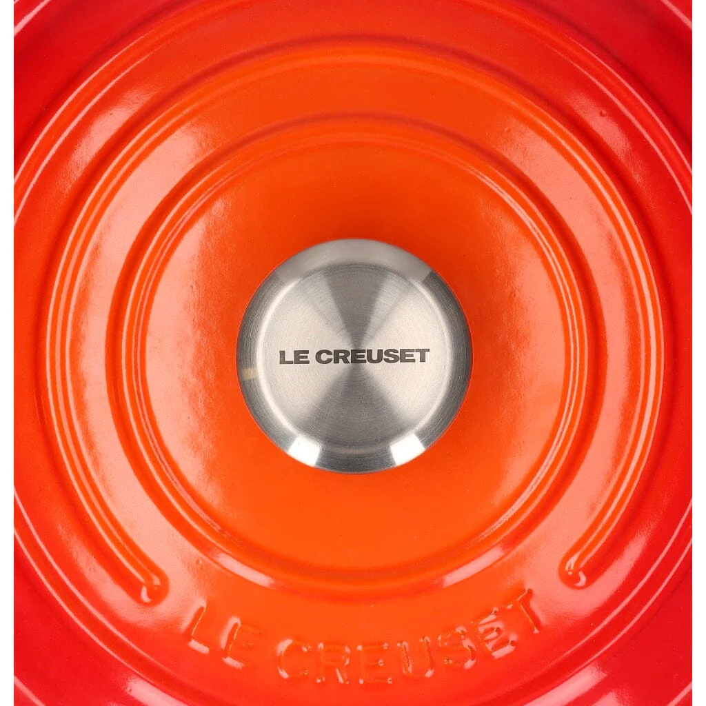 2025 Le Creuset - Rund signaturgryde / Cocotte Orange Rød 24 cm 4,2 l