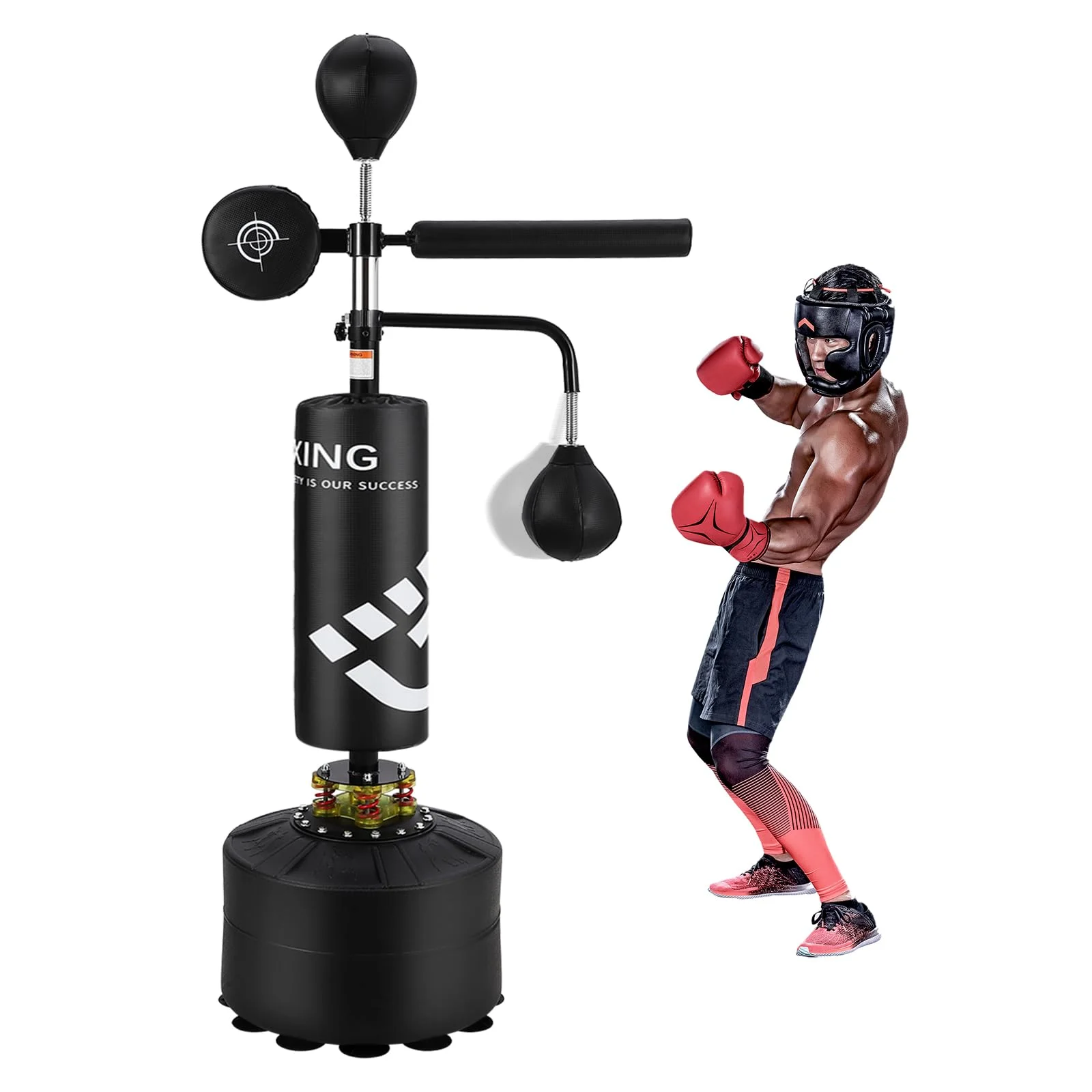 Yeshouse 5 - in - 1 Freestanding Punching Bag with Stand �?adjustable Height Boxing Bag for Adults & Kids, Reflex Bar, Speed Bags, Hitting Target, Heavy Kickboxing Bag