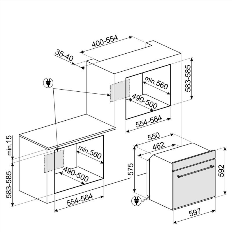 Smeg SF800PO Colonial Cream Ovn
