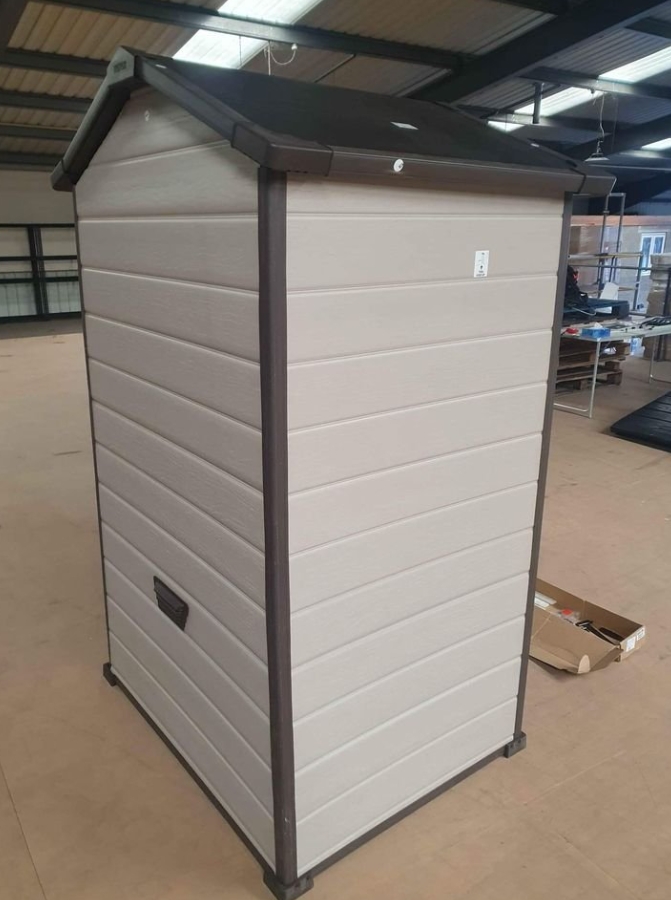 Keter Manor Outdoor Plastic Garden Storage Shed, Beige,  2x2,4ft