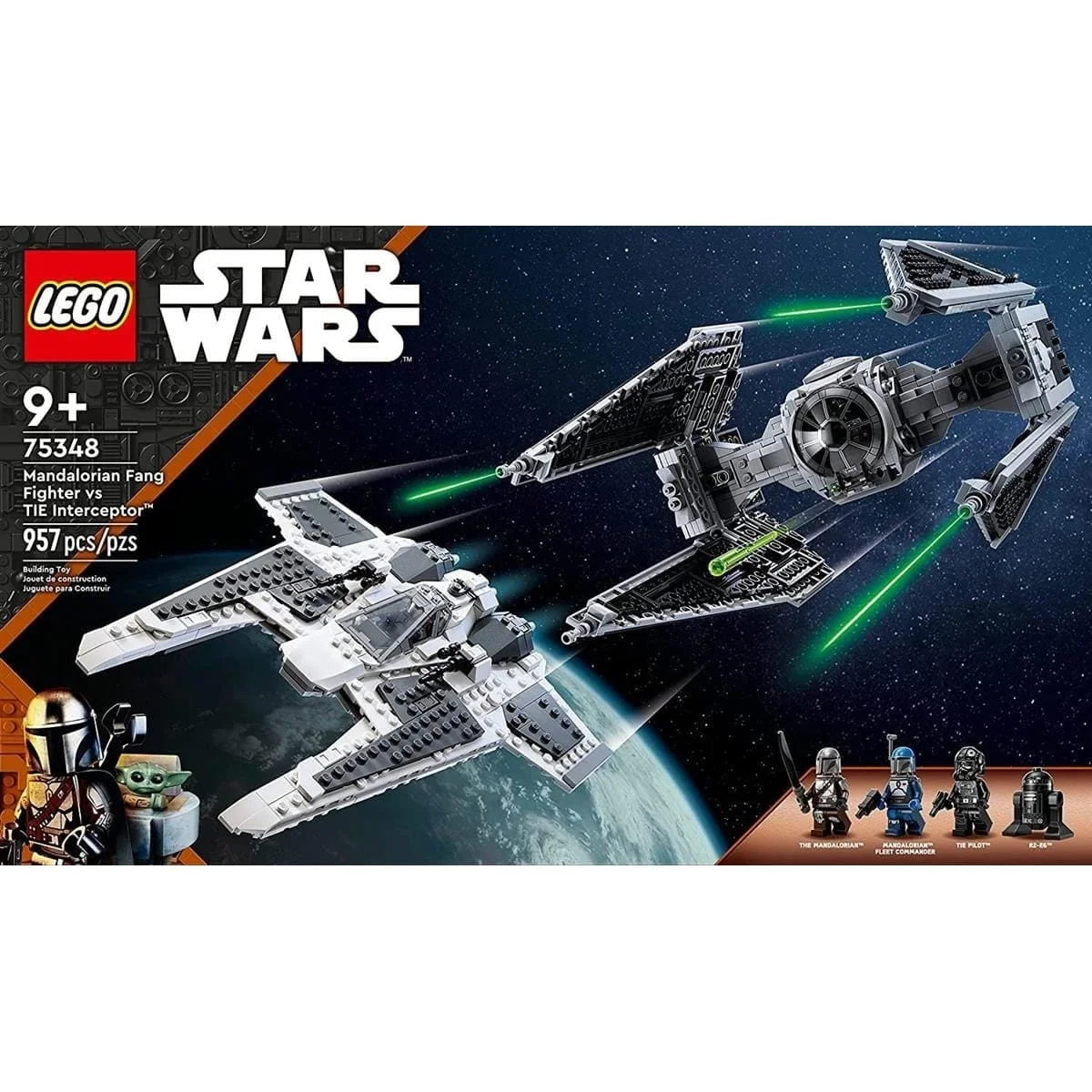 LEGO Star Wars Mandalorian Fang Fighter contre TIE Interceptor 75348