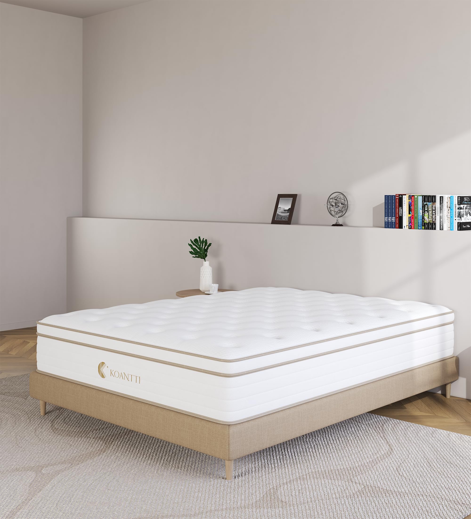 Matelas KOANTTI 2025 de 30 cm (12 pouces) en mousse à mémoire de forme. Fermeté moyenne.