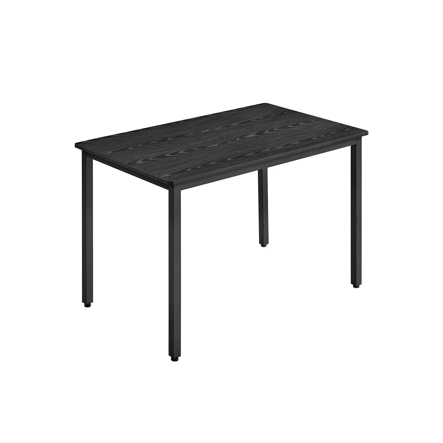 Table de salle à manger rustique marron et noire pour 4 personnes